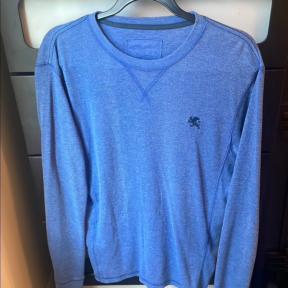 Men's Blue Long Sleeve Shirt Express